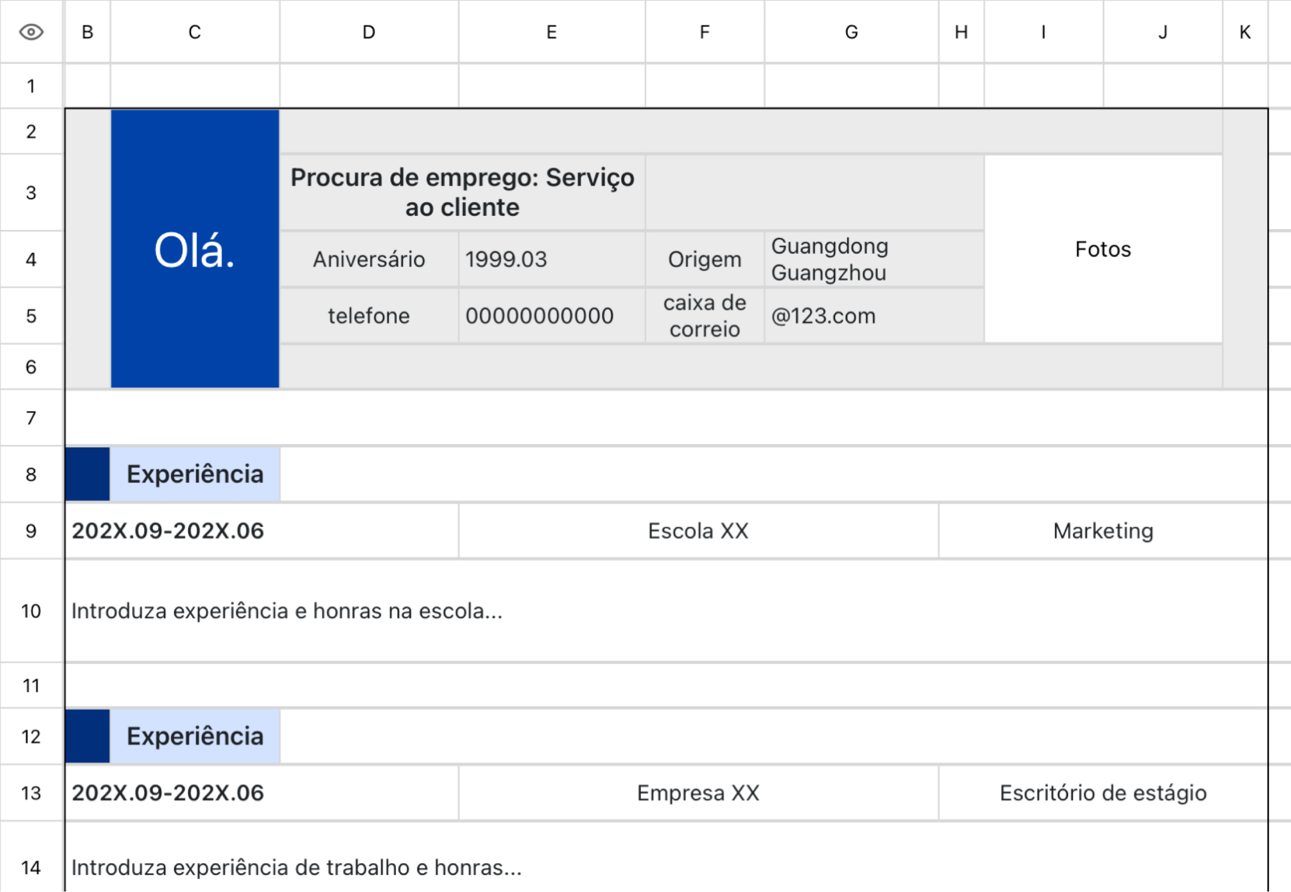 Currículo pessoal azul 1